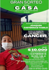 Familia decide rifar su casa para costear tratamiento contra el cáncer de su hijo