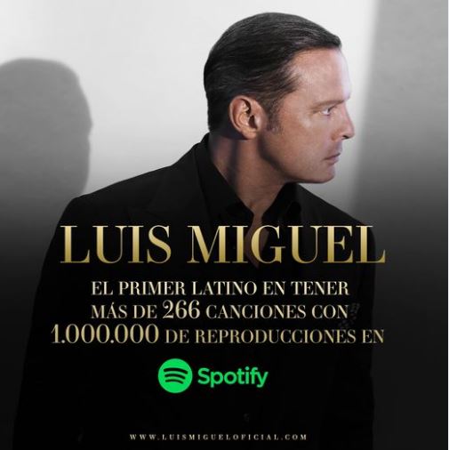 Celebra Luis Miguel, obtener nuevo récord en Spotify