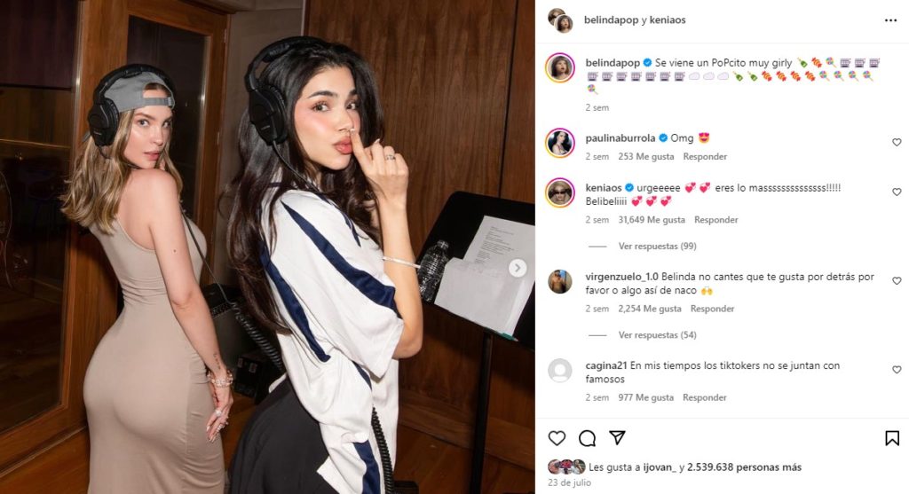 Danna Paola exige detener comparaciones con Belinda y Kenia Os