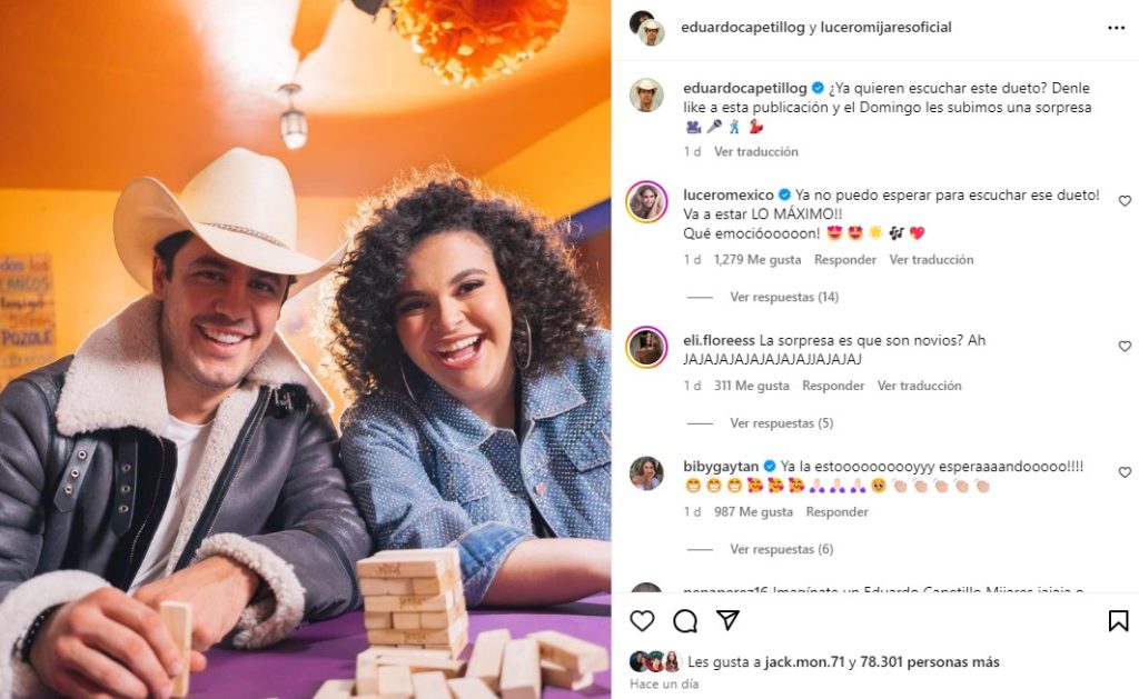 ¡Lucerito Mijares y Eduardo Capetillo Jr. se convierten en la pareja musical del momento!