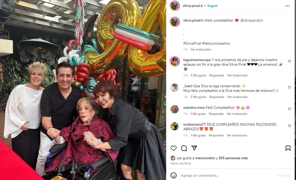 Alejandra Guzmán revela emotivos detalles sobre la celebración de cumpleaños de Silvia Pinal.