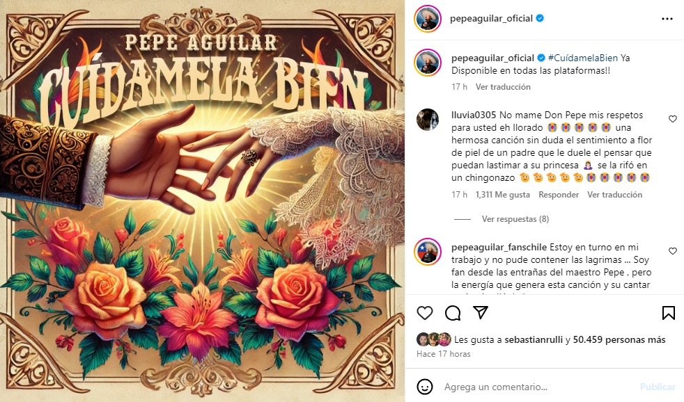 Pepe Aguilar dedica tema a Christian Nodal en su nueva canción: "Cuídamela bien"