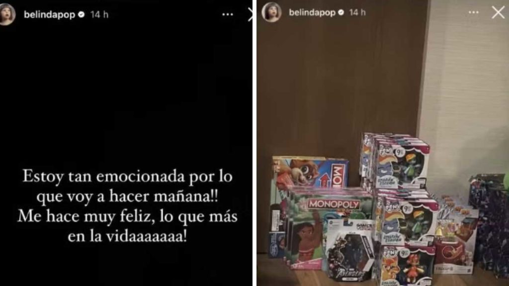 Belinda sorprende a niños de casa hogar con regalos navideños