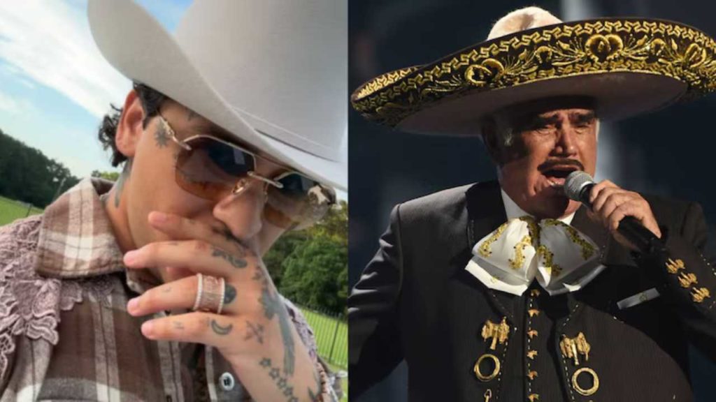 Christian Nodal comparte adelanto del dueto con Vicente Fernández y enciende rumores